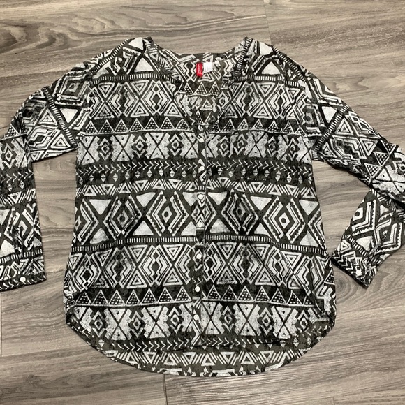 Aztek pattern cotton blouse lightweight - Picture 1 of 4